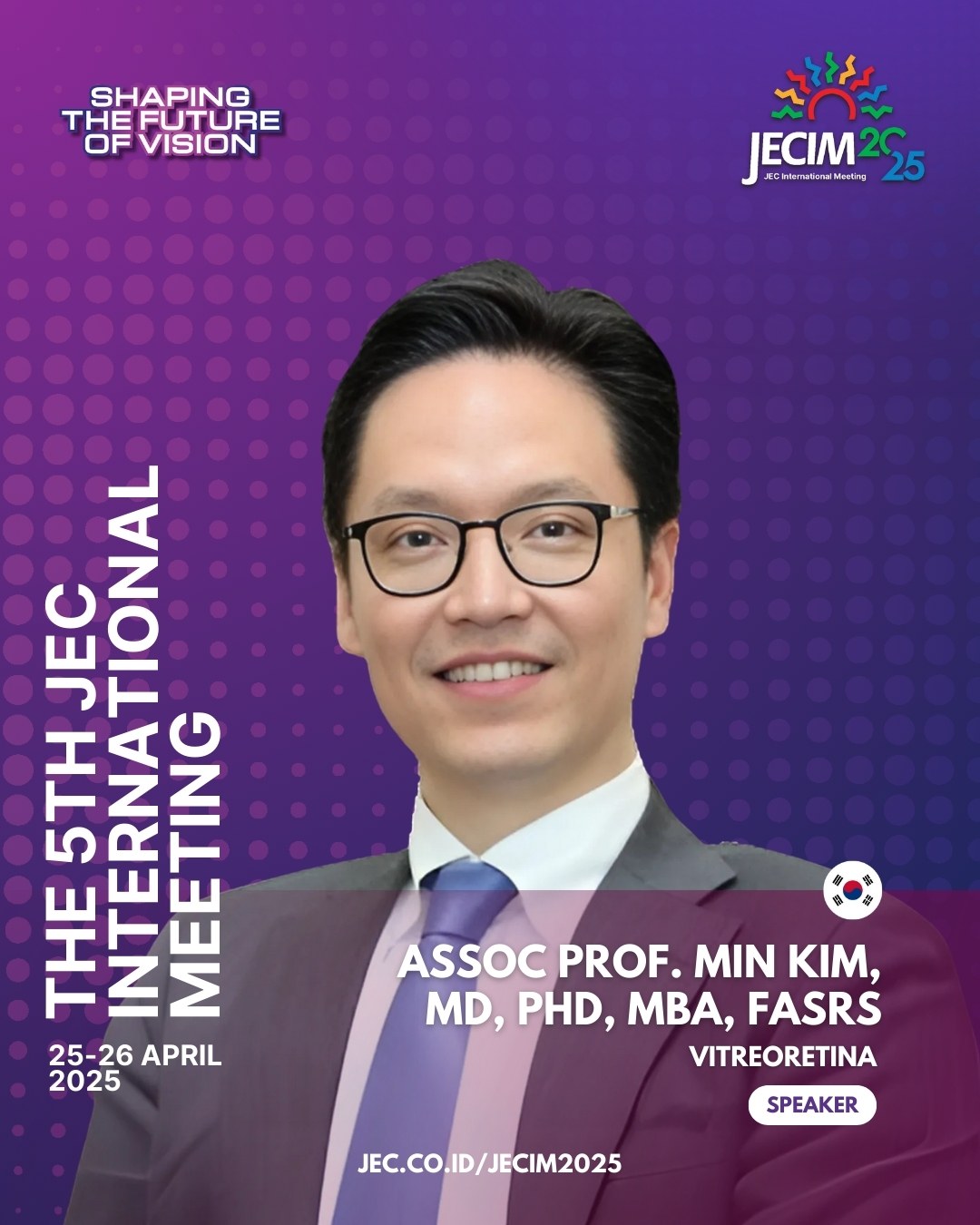 Assoc Prof. Min Kim, MD, PhD, MBA, FASRS